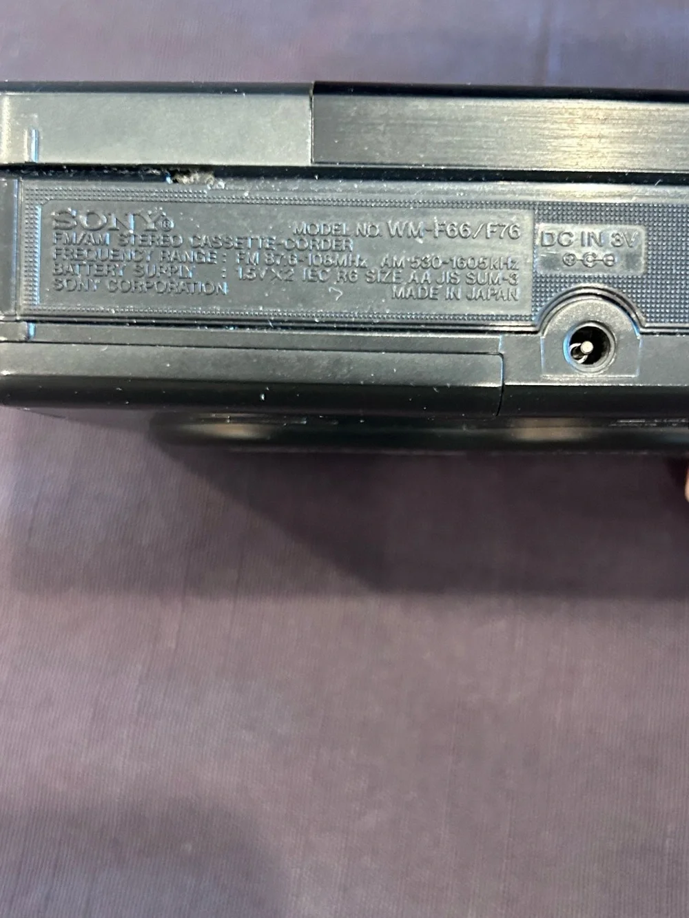 🔈HP🔈Sony Walkman FM/AM Cassette-corder (WM-F76)